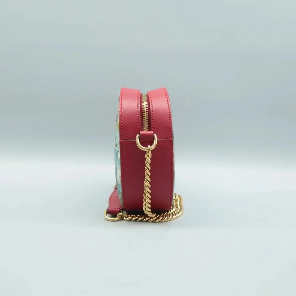 100% Authentic GUCCI Blooms Blue&Red Canvas Shoulder Bag - Picture 3 of 12